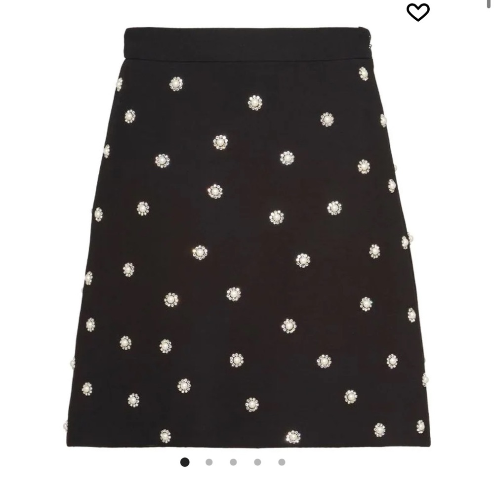 Mini Miu mini skirt pearl rhinestone embroider